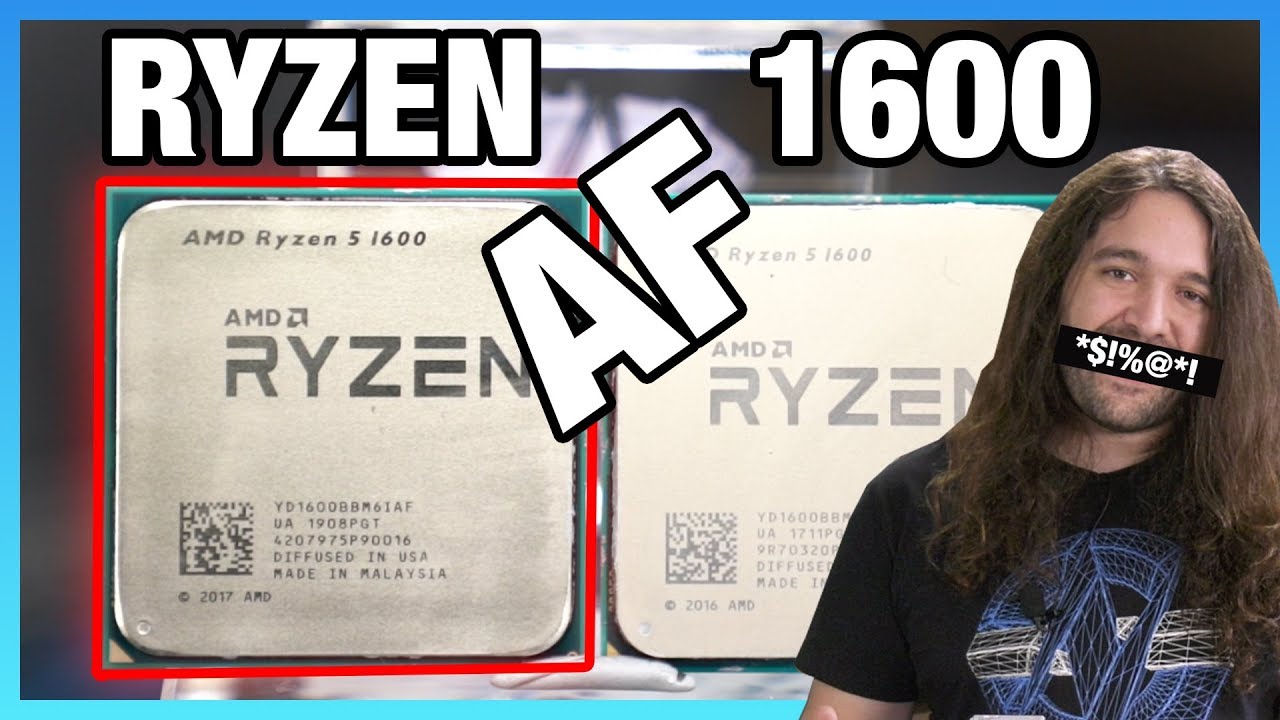 New AMD Ryzen 5 1600 AF CPU Review & Benchmarks vs. Original, R5 2600, & 3600