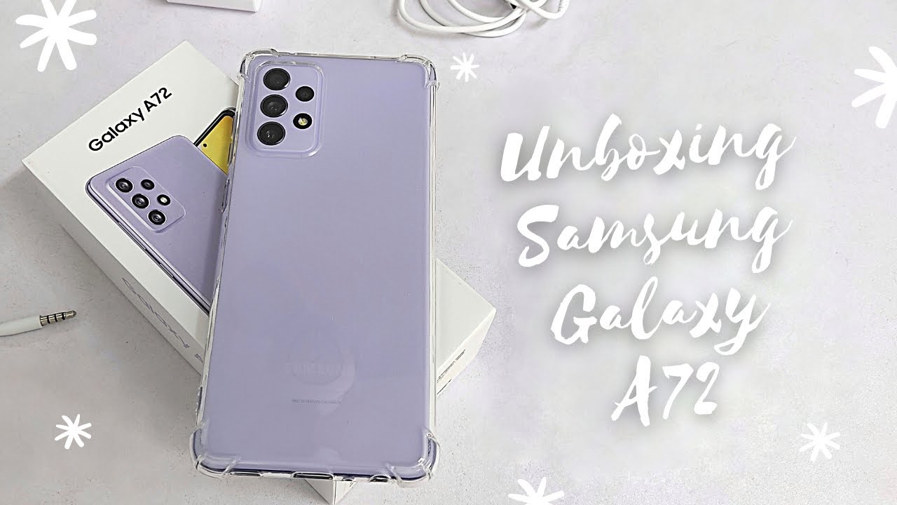 ✨ samsung galaxy A72 + accessories unboxing  | aesthetic | asmr ✨